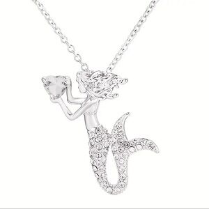 Gorgeous White K Plated Mermaid Necklace